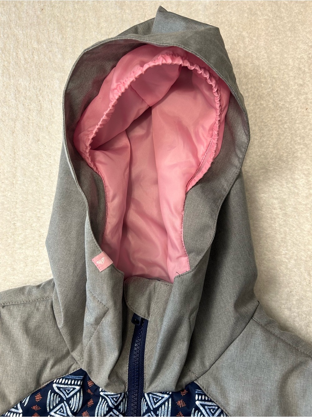 Roxy Girls Youth 16 XXL Ski Snow Jacket DryFlight 10K Navy Print - Picture 15 of 15